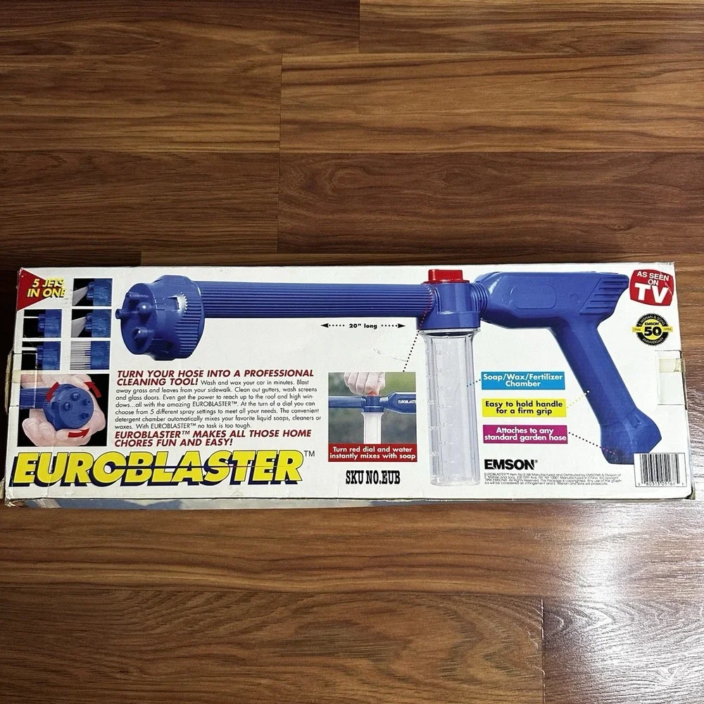 Emson Euroblaster 5 Jet Garden Hose Super Washer Cleaner Vintage 1996 NOS New